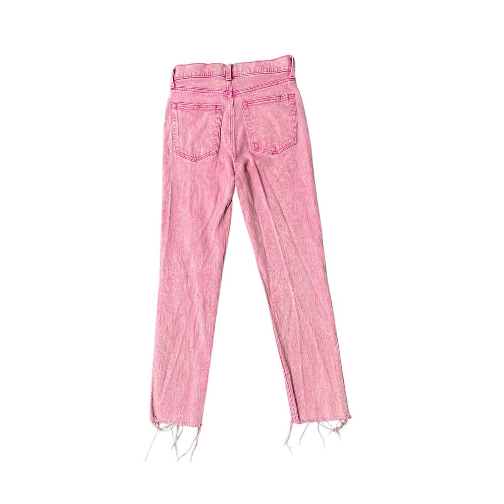 Gap Cheeky Straight High Rise Pink Ankle Cropped Jeans Size 25 Casual Y2K 90s - Picture 2 of 5